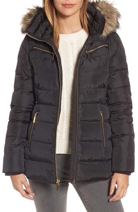 michael kors mens coat fur hood|michael kors puffer coat 2x.